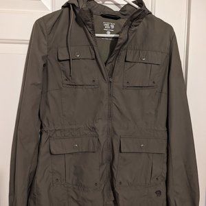 Mountain Hardware green rain jacket